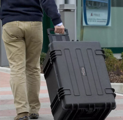 Explorer 5833 Waterproof Case With Wheels - Black Front Carrying