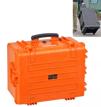 Explorer 5833 Waterproof Case With Wheels - Orange Front