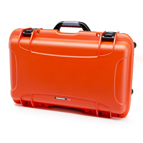 Nanuk 935 Case For 3 Wine Bottles - With Wheels - Orange