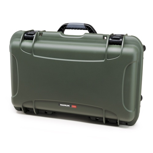 Nanuk 935 Case For 3 Wine Bottles - With Wheels - Olive