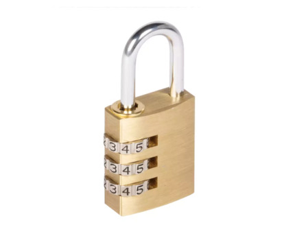 Brass 3 Combination Padlock