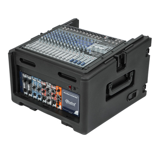 SKB 1SKB-R104W Audio and DJ Rack Case 10U x 4U Compact Rolling Rig with Wheels