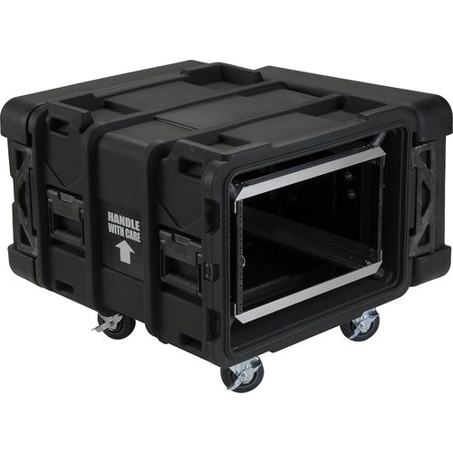 SKB 3SKB-R906U24 6U Roto Shock Rack 24 (61cm) Deep Rail To Rail with Wheels