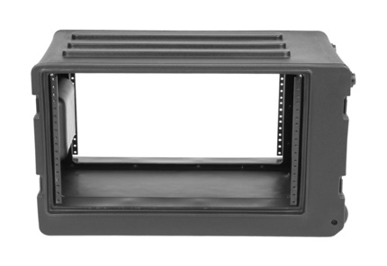1SKB-R6SW- SKB Roto Moulded Shallow Rack Case  with Wheels  6U