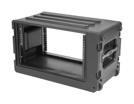 1SKB-R6SW- SKB Roto Moulded Shallow Rack Case  with Wheels  6U