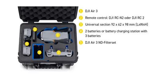 B&W Outdoor Case type 3000 DJI Air 3