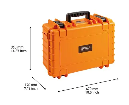 B&W Outdoor Case Type 5000 (PP.221): Orange - Measurment graph