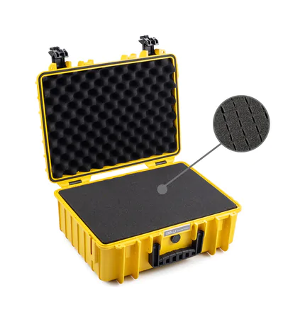 B&W Outdoor Case Type 5000 (PP.221): Yellow - Foam Graphic