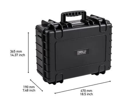 B&W Outdoor Case Type 5000 (PP.221): Black - Measurment graph