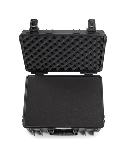 B&W Outdoor Case Type 5000 (PP.221): Black - Top View Open Foam