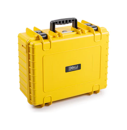 B&W Outdoor Case Type 6000 (PP.326): Yellow - Three-Quarter Front Closed