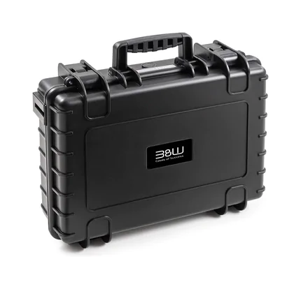 B&W Outdoor Case Type 6040 (PP.210): Black - Three-Quarter Front Open