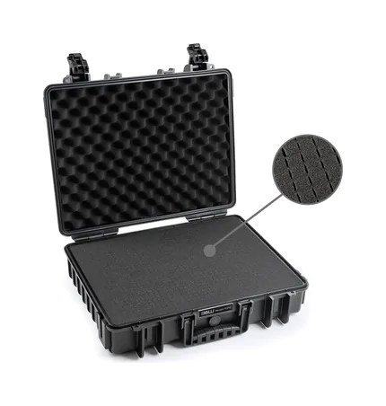 B&W Outdoor Case Type 6040 (PP.210): Black - Foam Graphic