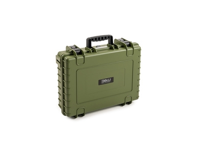 B&W Outdoor Case Type 6040 (PP.210): Bronze Green - Three-Quarter Front Closed