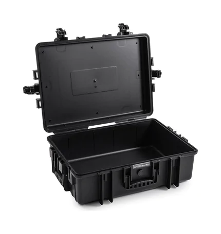 B&W Outdoor Case Type 6500 (PP.510): Black - Three-Quarter Front Open