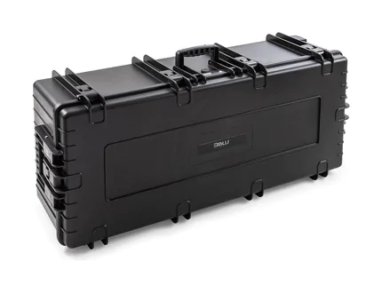 B&W Outdoor Case Type 7300 (PP.1450) with Wheels: Black - Three-Quarter On Side