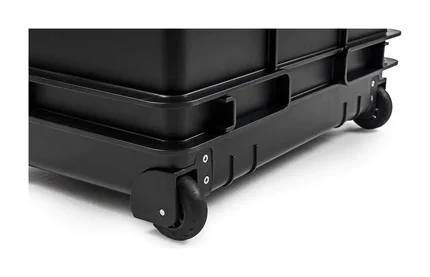 B&W Outdoor Case Type 7800 (PP.1570) with Wheels:  Black - Wheels Close-up