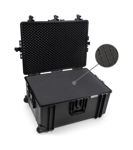 B&W Outdoor Case Type 7800 (PP.1570) with Wheels: Black - Foam Graphic