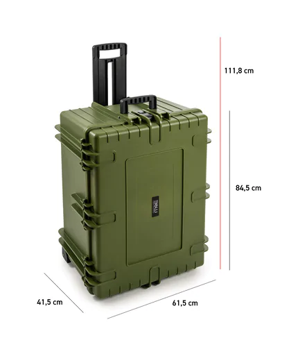 B&W Outdoor Case Type 7800 (PP.1570) with Wheels: Bronze Green - Measurment graph