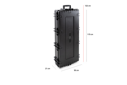 B&W Outdoor Case Type 7200 (PP.860) with Wheels: Black - Measurment graph