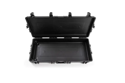 B&W Outdoor Case Type 7200 (PP.860) with Wheels: Black - Top View Open