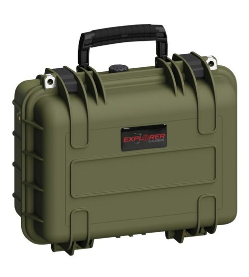 Explorer 3317Hl Waterproof Case - Olive Green Front
