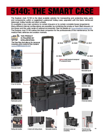 Explorer 5140, 5131 & 5116 Modular System Tool Cases with Wheels (Drawers Version)