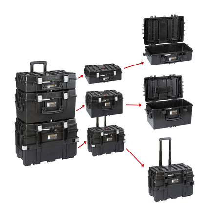 Explorer 5140, 5131 & 5116 Modular System Tool Cases with Wheels (Drawers Version)