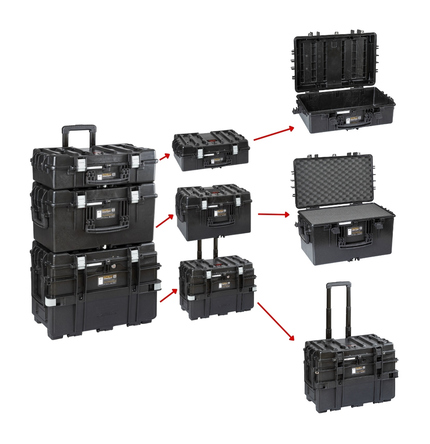 Explorer 5140, 5131 & 5116 Modular System Tool Cases with Wheels (Drawers Version)