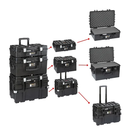 Explorer 5140, 5131 & 5116 Modular System Tool Cases with Wheels (Drawers Version)