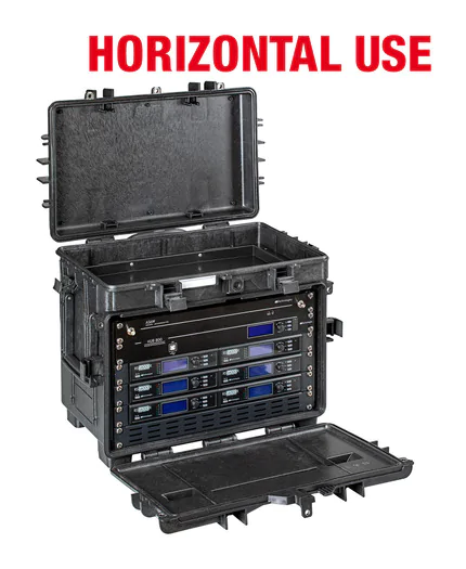 Explorer 5140 6U Rack Waterproof Case - Horizontal Use