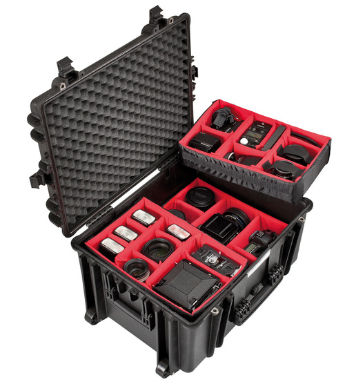 Explorer 5833.Bph Camera Case With Wheels & Dividers - Open