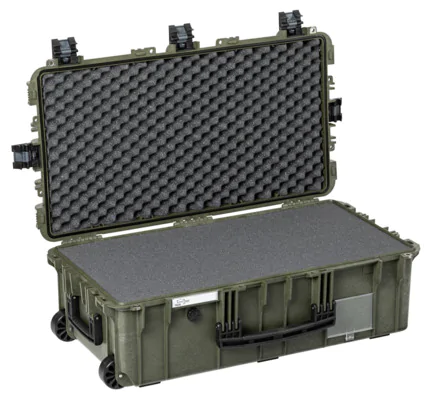 Explorer 7626HL Case With Wheels - Olive Green with Foam
