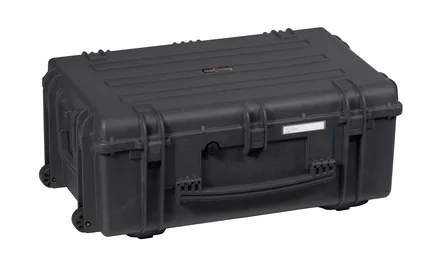 Explorer 7630 15U Rack Case With Wheels - Side view with side handle