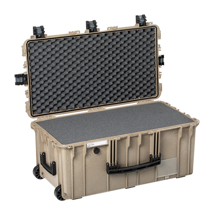 Explorer 7635Hl Waterproof Case With Wheels - Desert Tan with Foam
