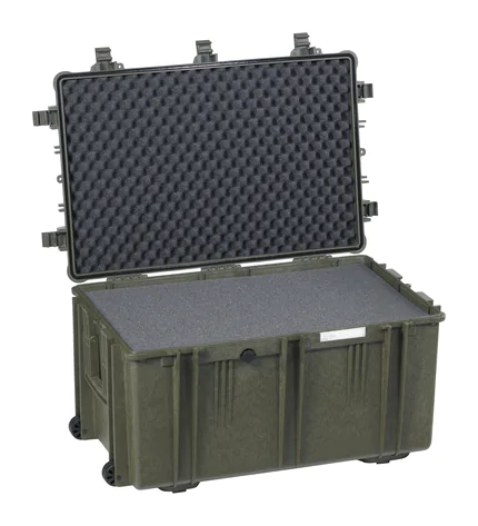 Explorer 7641 Case With Wheels - Olive Green with Foam