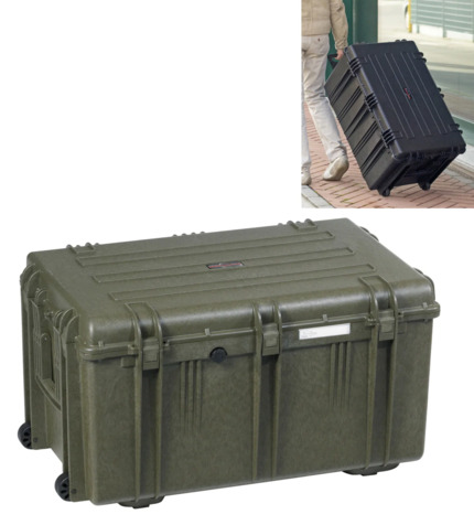 Explorer 7641 Case With Wheels - Olive Green Back