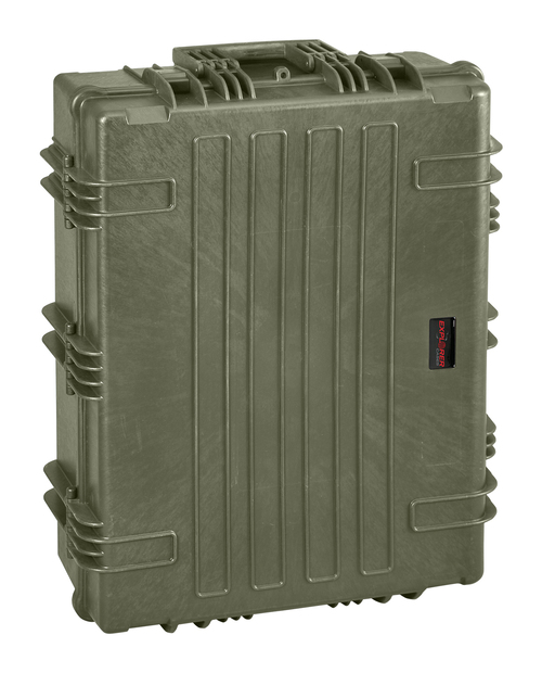 Explorer 7726 Waterproof Case With Wheels - Olive Green Front