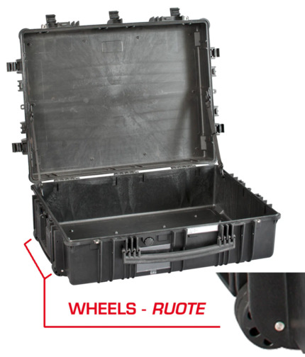 Explorer 7726 Waterproof Case With Wheels - Black Wheels