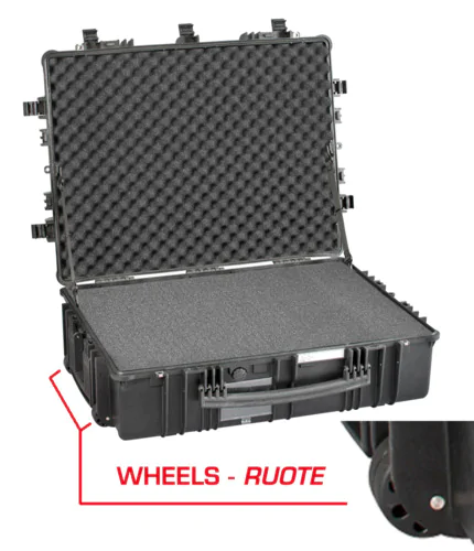 Explorer 7726 Waterproof Case With Wheels - Black Wheels with Foam