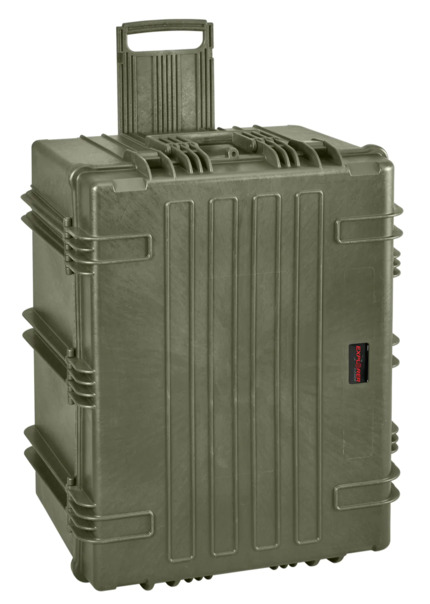 Explorer 7745 Waterproof Case With Wheels - Olive Green Front Standing