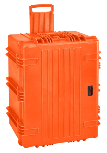 Explorer 7745 Waterproof Case With Wheels - Orange Front Standing