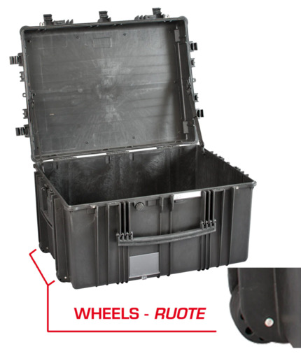 Explorer 7745 Waterproof Case With Wheels - Black Empty