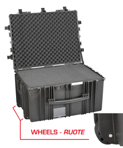 Explorer 7745 Waterproof Case With Wheels - Black with Foam