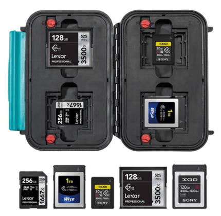 HPRC 1300 Waterproof Case - Memory Card Variations