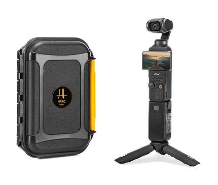 HPRC1400 Case for DJI Osmo Pocket 3 Creative Combo Kit - Outside View next to equipment
