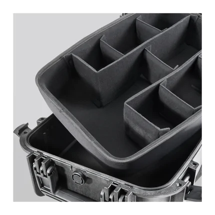 MAX485 Hard Waterproof Backpack Case - Inside View with Dividers