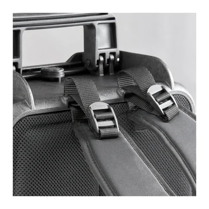MAX485 Hard Waterproof Backpack Case - Close-Up of Shoulder Straps