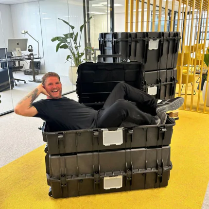 Man in a MAX1090H410 Waterproof Case