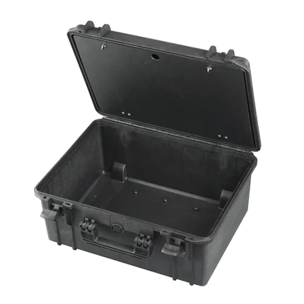 MAX465 Panel for MAX465H125 and MAX465H220 installed in case - opened to view inside